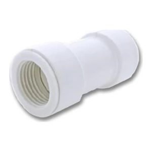 VECAMCO Merev PVC kondenzvízcső toldó, 20 mm átmérő, fehér (FF karmantyú)